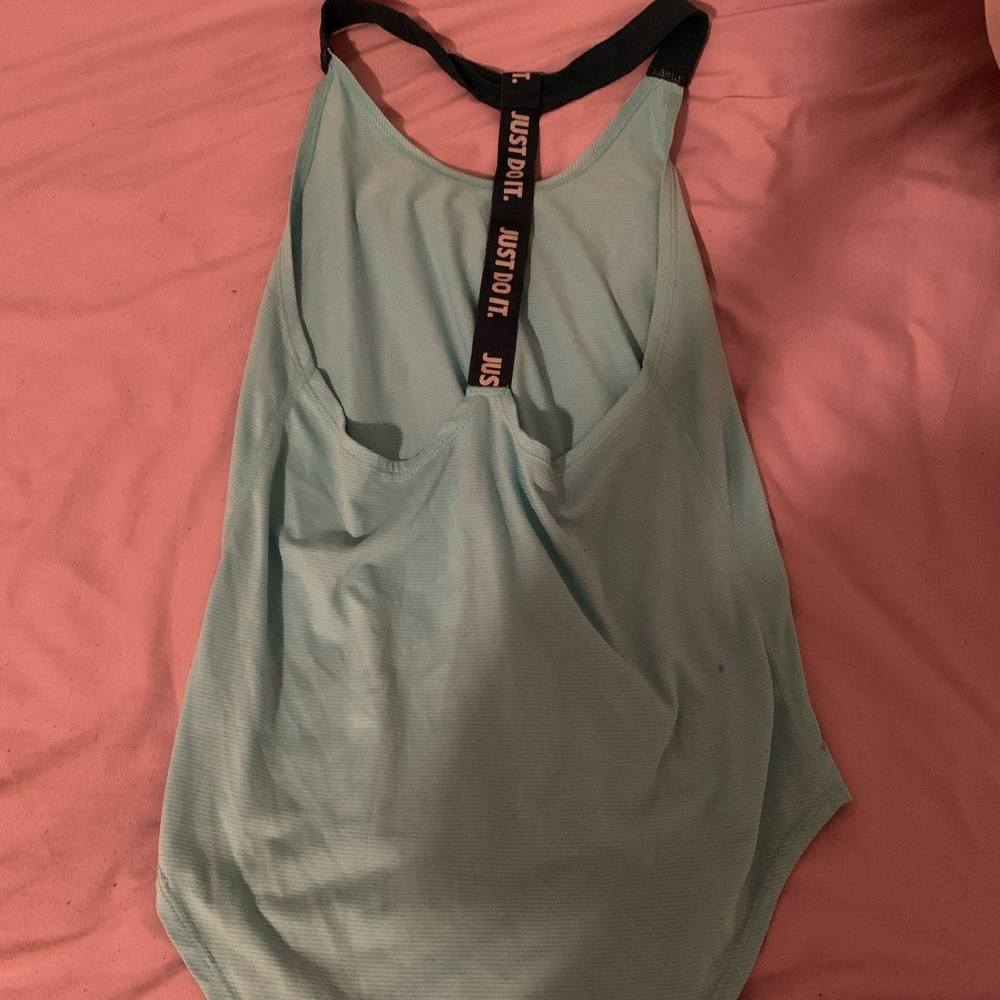 Nike teal open back workout shirt